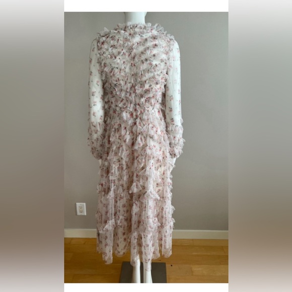 Needle &Thread BIJOU ROSE LONG SLEEVE BALLERINA DRESS - Picture 5 of 8